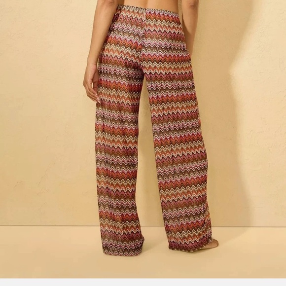 Shade & Shore Zig-Zag Crochet Swim Cover Up Pants Multi-Colored new 🆕 - Picture 3 of 5